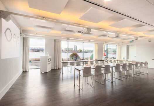Meeting in the Waterfront with a view of the river IJ