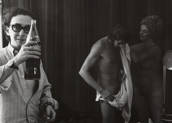 Pim de la Parra op de set van Blue Movie (Wim Verstappen, NL/DE 1971)