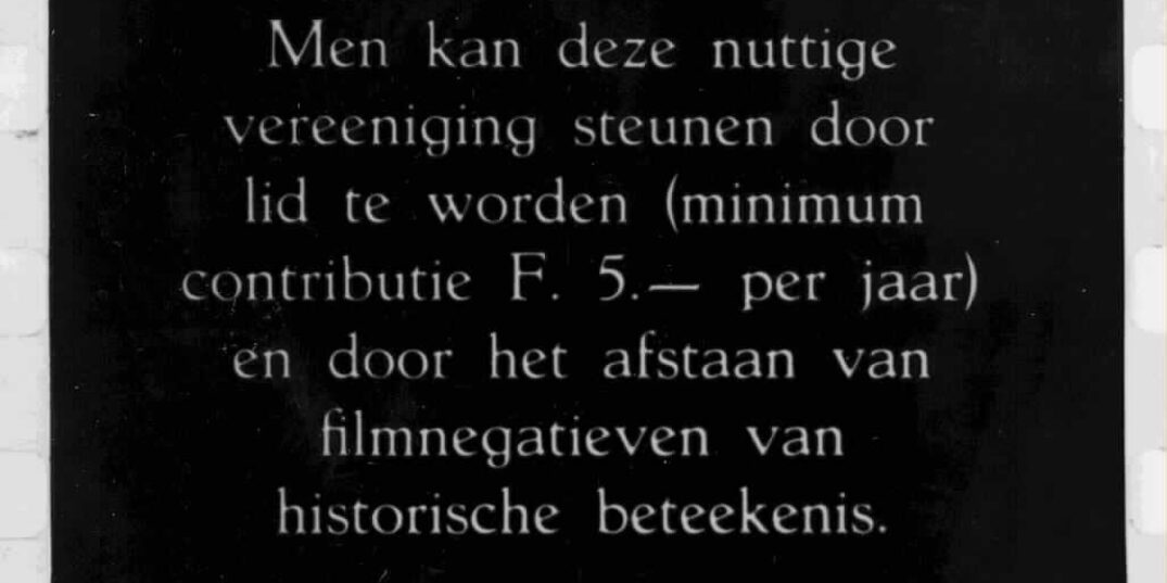 Still uit Oproep van het Nederlandsch Centraal Filmarchief (NL, Onbekend, 1928)